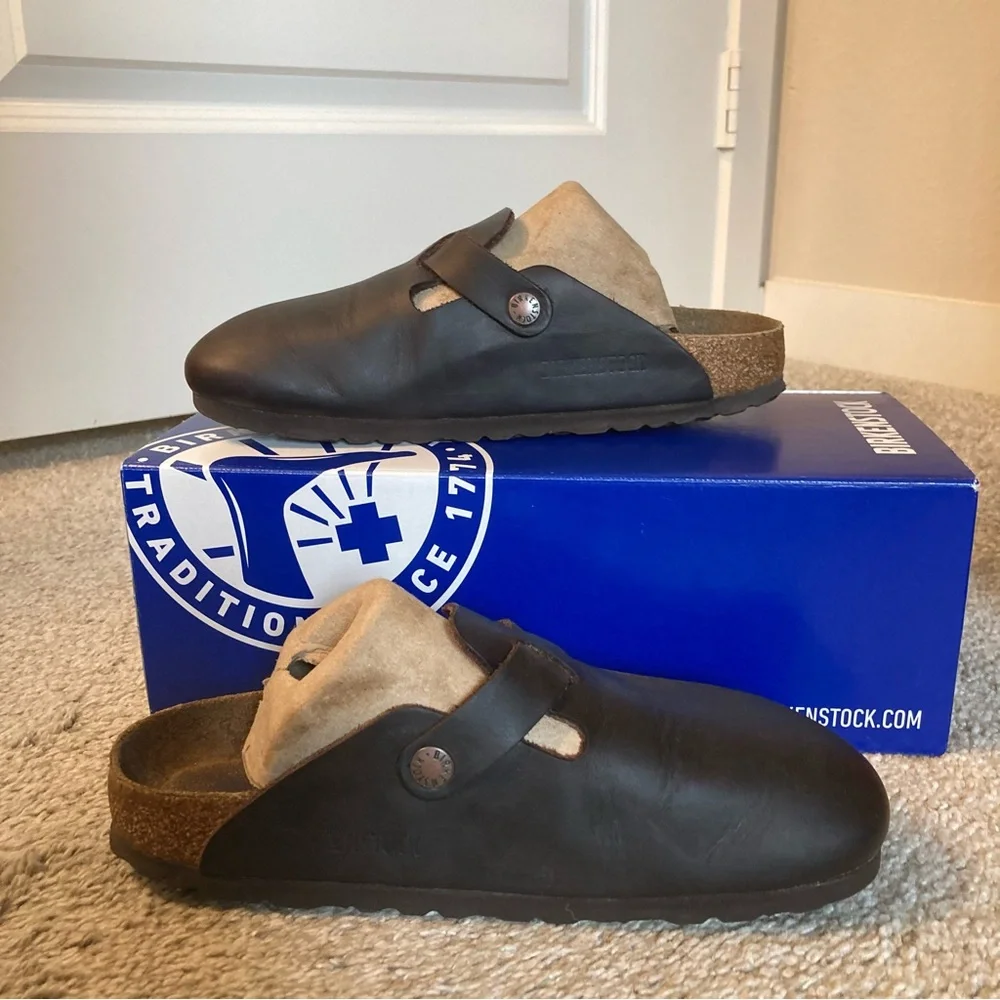 Birkenstock Boston Clogs Habana Oiled Leather Size 36 - Picture 9 of 11